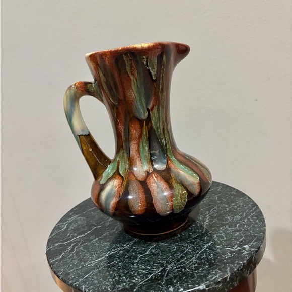 Arkansas Made Drip Glaze Ceramic Pitcher - Picture 2 of 7